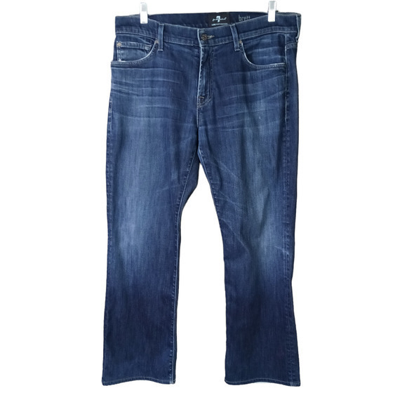 7 For All Mankind Other - 7 For All Mankind Brett Jeans Mens‎ 36x30 Bootcut Dark Wash Western Cowboy Rodeo
